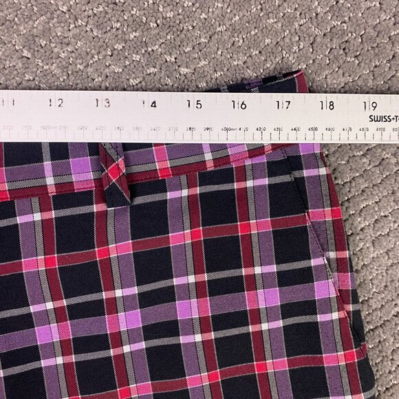 Adidas Shorts Men's 34 Purple Pink Golf Flat Front Plaid Check - Picture 9 of 13